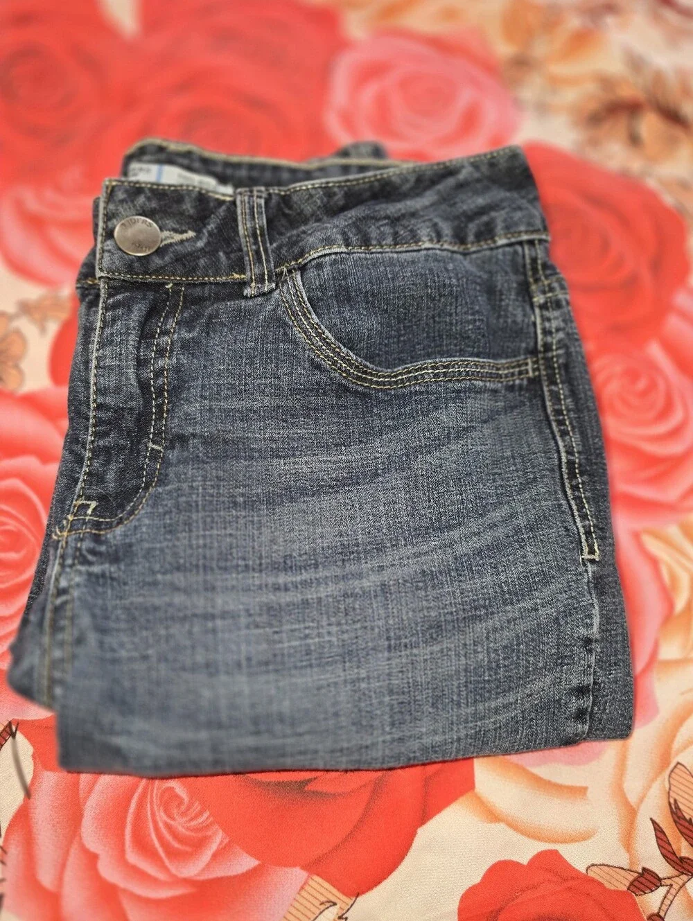 Riders by Lee Mid Rise Straight Leg Jeans Womens 8 Petite Dark Wash Petite - Picture 14 of 14